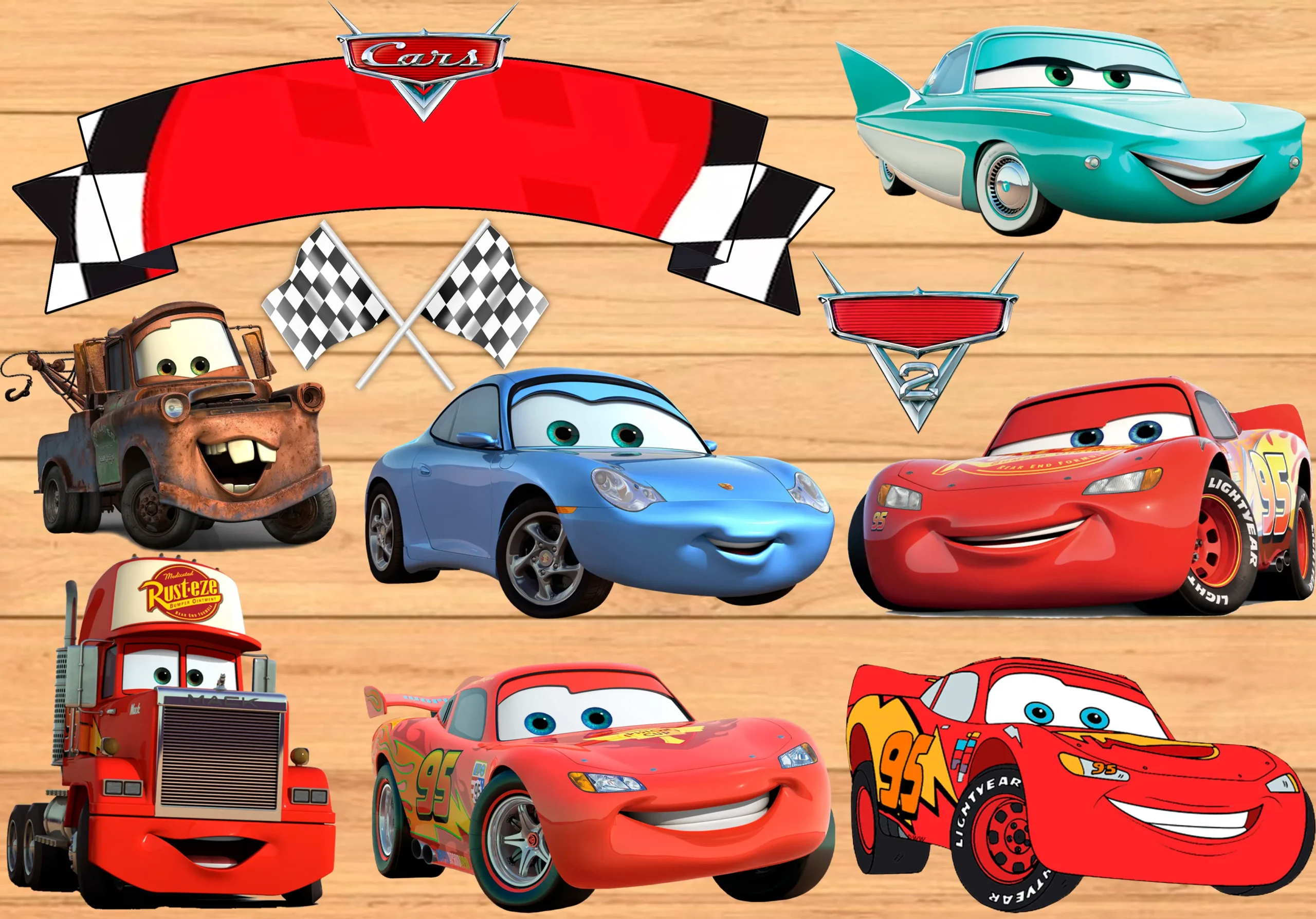 Toppers Png de Cars para Imprimir Ahora! Gratis