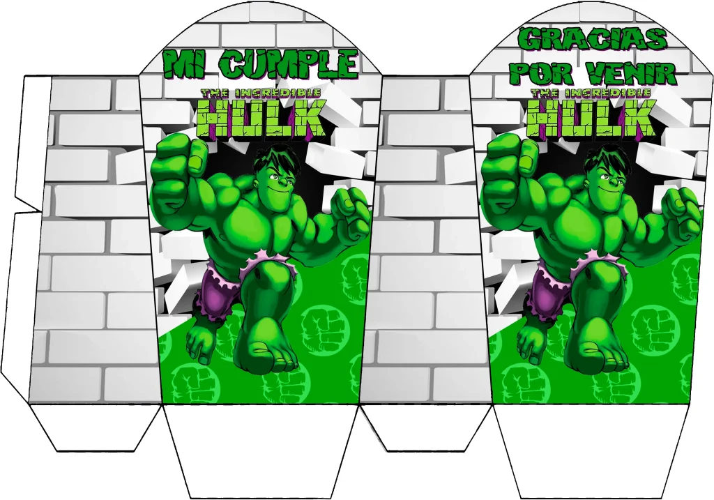 Bolsitas De Cumpleaños De Hulk editada redondeada